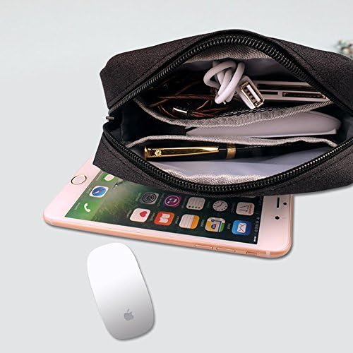 Universal Electronics/Accessories Soft Carrying Case Bag, Durable & Light-weight,Suitable for Out-going, Business, Travel and Cosmetics Kit (Black-Small) - Image 6