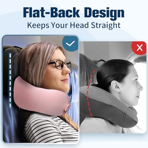 Cirorld Travel Pillow for Airplane, Neck Pillow for Travel, Memory Foam Travel Neck Pillow for Adults, Adjustable & Compact Flight Pillow, Ergonomic Neck Cushion, With Ear Plugs, Eye Mask, Carry Bag - Image 4