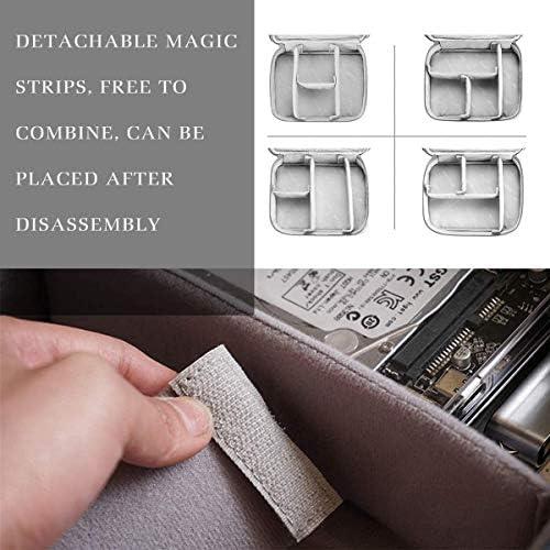 HYC Travel Cable Organiser Bag, Double Layer Electronic Accessories Storage Bag, Universal Carry Travel Gadget Bag for Cables, Power Bank, Charger Hard Disk, 11 x 8 x 4 Inches - Image 4