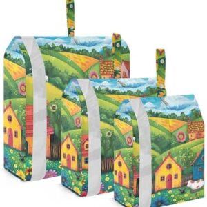 Farmhouse Animals Travel Packing Organizers Compression Storage Shoe Bag Travel Bags Organizer for Luggage