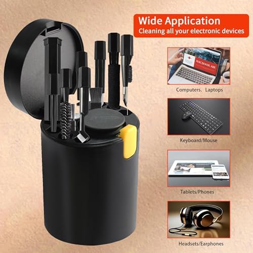 20-in-1 Laptop Screen Keyboard Cleaning kit, Cell Phone Cleaning kit, Air-pod Cleaning kit, Electronics Cleaning kit for Mobile Phones, Tablets, Computers, Computer Monitors, TV Camera Lenses (black) - Image 3