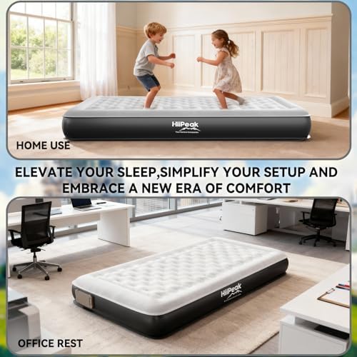 HiiPeak Single Inflatable Bed, 22cm Camping Air Mattress with Wireless Removable Built-in Pump, Blow Up Bed, Self Inflating Guest Bed All Night Stability, No Bad Smell for Tent Camping, Home, Guests - Image 8
