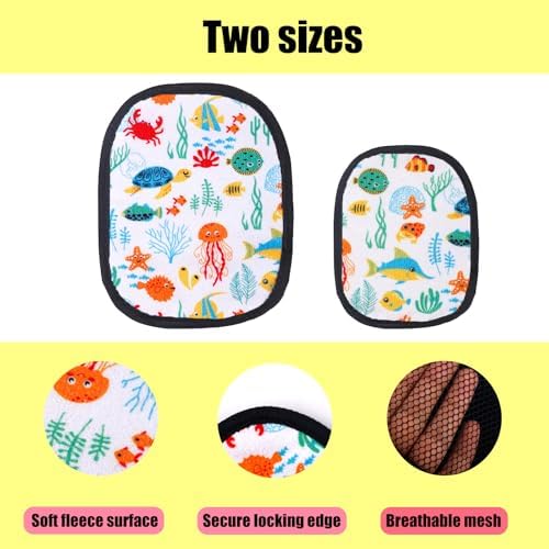 lasuroa 2pcs Beach Sand Removal Bags, Quick Dry & Reusable Sand Wipe Off Mitts for Kids Adults Women, Must-Have Beach Essentials for Travel Vacation Summer Volleyball Sandbox Activities - Image 4