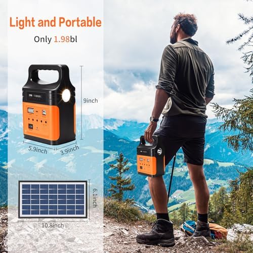 VCLPOWER 20000mAh DC Power Bank Station with Solar Panels,12V/9V Type-C Output Fast Charging Portable Power Station for Home Emergency Outdoor Camping Fishing - Image 8