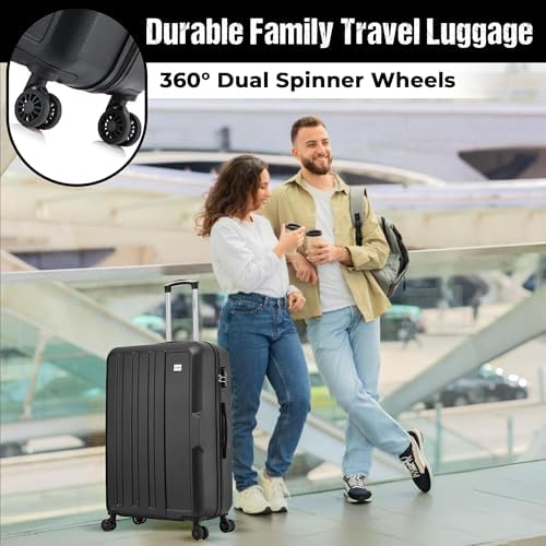 FLYMAX 29" Large Suitcase 4 Wheel Lightweight Luggage Hard Shell Travel Case Hold Check in Fits 23kg - 27kg + 3 Digit Lock Suitcase Large + Telescopic Handle 103 Litre Capacity - Image 9