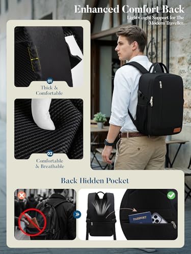 Lossga for Ryanair Cabin Bags 40x30x20 Anti Theft Carry-ons Underseat Travel Backpack Cabin Size Hand Luggage Bag with Water Bottle Holder - Image 6