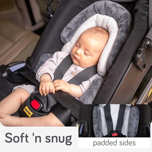Baby Uma 2-in-1 Baby & Newborn Car Seat Insert (0-12 months) - Supersoft, Universal Newborn Insert for Car Seat, Machine-Washable Newborn Pram & Head Support - Image 4