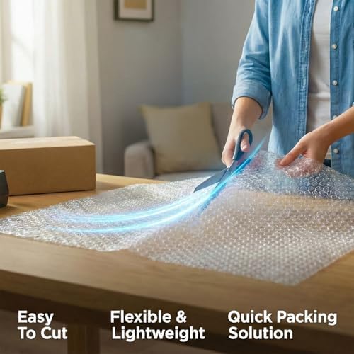 Rainberg 300mm x 20m Heavy Duty Bubble Wrap Roll, Air Bubble Premium Quality Protection for Packaging, Storage, Fragile Items, Moving House Essentials, Recyclable & Eco-Friendly - Image 5