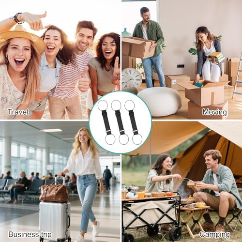 3 Pcs Luggage Straps for Suitcases, Adjustable Elastic Luggage Connector Straps for Suitcases, Portable for Handle Backpack Purse Attachment - Image 6