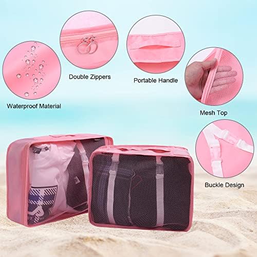 OSDUE Packing Cubes for Suitcase, 8PCS Travel Organiser Packing Bags, Travel Accessories Organizers Essentials, Clothes Shoes Cosmetics Toiletries Storage Bags - Image 3