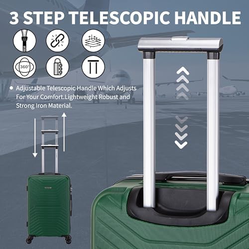 FLYMAX 29" Large Suitcase 4 Wheel Lightweight Luggage Hard Shell Travel Case Hold Check in Fits 23kg - 27kg + 3 Digit Lock Suitcase Large + Telescopic Handle 100 Litre Capacity - Image 5