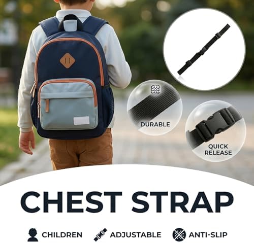 Adjustable Backpack Chest Strap, Secure Fit, Prevents Slipping, Outdoor Travel Accessory, Black, 2cm Width - Image 4
