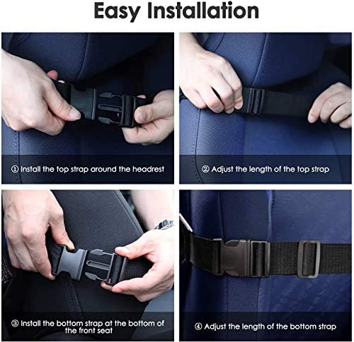 Rightwell Car Seat Organiser 2 Pcs Back Seat Protector for Kids, Car Organiser Back Seat for up to 10" iPad, Kids Back Seat Organiser with 5 Pockets to Storage Toys, Books, Drinks - Image 4