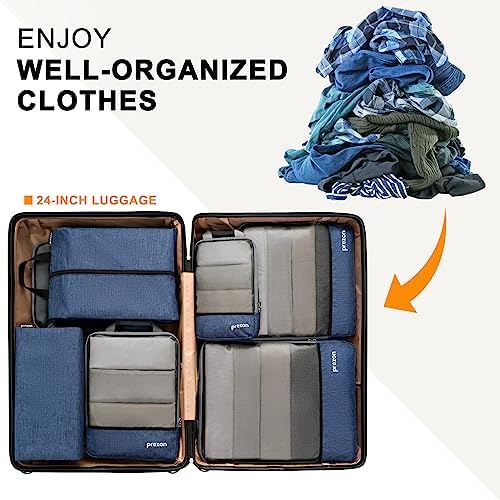 Compression Packing Cubes, Luggage Organiser Set, Extensible Suitcase Organiser, Packing Organisers for Suitcases, Packing Cubes for Travel or Home Storage - Image 6
