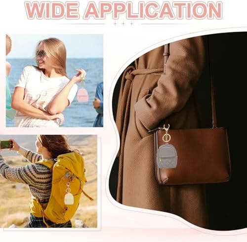 PATIKIL Mini Backpack Cute Cosmetic Bag for Women, PU Leather Creative Pendant Keychain Coin Purse for Makeup Key Card Data Cable Organizer, Green - Image 7