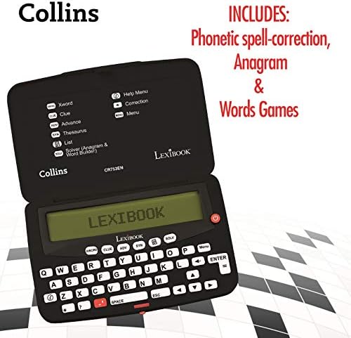Lexibook, Collins Crossword, Bradford, Phonetic spell-correction, Anagram solver, words games, Electronic, with battery, black/white, CR753EN - Image 3