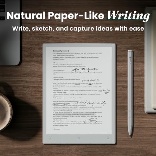 VIWOODS 8.2" AiPaper Mini AI E Ink Tablet, Portable Digital Notebook for Reading, Light Notes & Thinking, Electronic Notebook with Pen, Adjustable Front Light, 128GB - Image 3