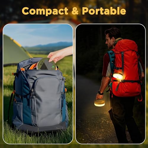 Famgoods Solar Camping Lights, 32.8Ft Solar & USB Retractable Camping String Lights with 8 Lighting Modes, IP65 Waterproof Tent Lights for Camping, 30s Roll up Camp Light for Outdoor, Tent, RV, Party - Image 7