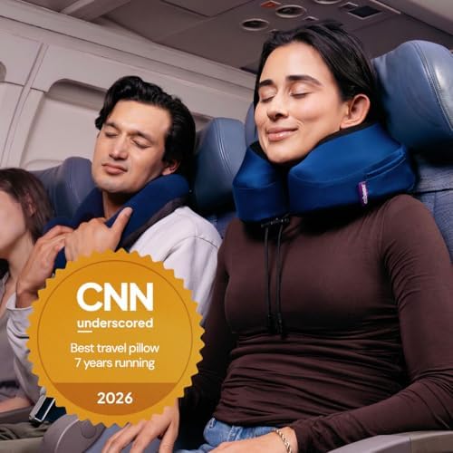 Cabeau Evolution S3 Travel Pillow - Airplane Seat Straps - Ensures Your Head Won't Fall Forward - Relax with Plush Memory Foam - Quick-Dry Fabric Keeps You Cool and Dry (Indigo).., Jet black, S3 - Image 5