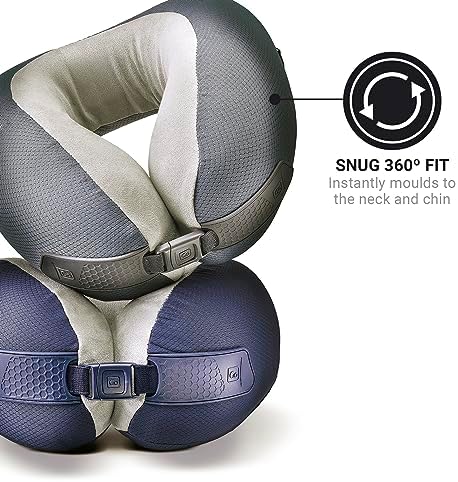 Go Travel Super Supportive & Ergonomic Memory Foam Dreamer Travel Neck Pillow (Light Blue) | Cushioned head & neck support for flights, coaches, cars and train journeys - Supportive & Ergonomic. Ref 481.101-LB. - Image 3