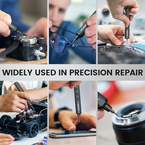 Mini Electric Screwdriver, 68 in 1 Precision Screwdriver Set with 64 Magnetic Bits, 5 Torque Settings, 4 LED Lights, Rechargeable Repair Tool Kit for Electronics, Phone, Camera, Laptop, Watch - Image 8
