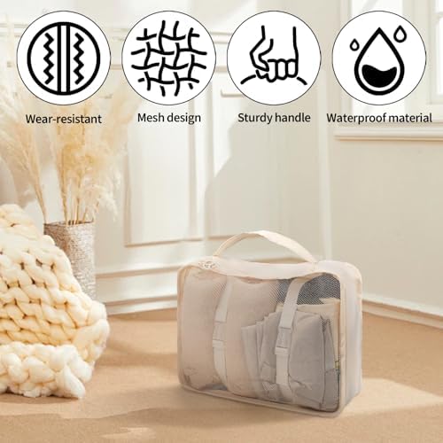 7 Pcs Compression Packing Cubes for Suitcases, Travel Packing Cubes, Lightweight Suitcase Organiser Bags, Luggage Bags for Travel Bag Organizers - Image 6
