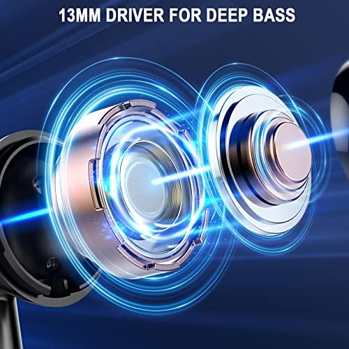 Wireless Earbuds, Bluetooth 5.4 Headphones in Ear with 4 ENC Noise Cancelling Mic, Bluetooth Earbuds 40H Playtime, Ear Buds HiFi Stereo Deep Bass Wireless Earphones, IP7 Waterproof, USB-C Fast Charge - Image 3