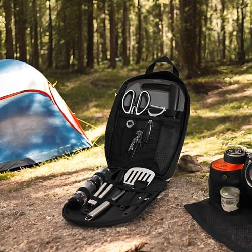 Camping Essentials Accessories, 11 Pcs Cooking Utensils Set, Camping Utensils Set, Lightweight Portable Camping Gear Equipment for Car Kitchen Caravan Outdoor Hiking Picnic Rv - Image 7
