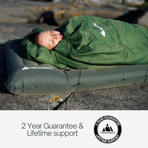 Trinordic Thick Inflatable Camping Mat – 12cm Extra Thick & Wide w. Foot Pump & Pillow - Lightweight Camping Bed for Outdoor Hiking & Bikepacking - Image 8