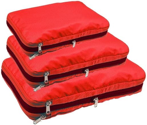 Compression Packing Cubes 6/8/9 Piece Set Travel Packing Cubes, Multifunction Cubes Luggage Organiser Waterproof Travel Compression Suitcase Bag