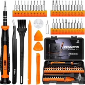 JOREST Precision Screwdriver Set, Small Screwdriver with Torx T5 T6 T8 T9, Triwing Y00, Star P5, Mini Repair Tool Kit for Laptop, Switch, PS5,Xbox, MacBook, iPhone, Ring Doorbell, Watch, Glasses
