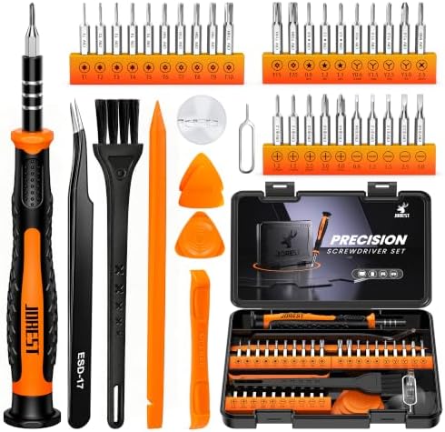 JOREST Precision Screwdriver Set, Small Screwdriver with Torx T5 T6 T8 T9, Triwing Y00, Star P5, Mini Repair Tool Kit for Laptop, Switch, PS5,Xbox, MacBook, iPhone, Ring Doorbell, Watch, Glasses