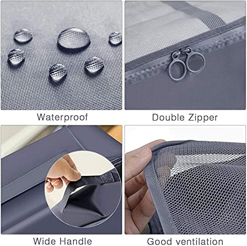 Packing Cubes for Suitcase,Geediar 9 PCS Travel Luggage Packing Organizers Waterproof Travel Essentials Bag Clothes Shoes Cosmetics Toiletries Storage Bags(a-Grey) - Image 5