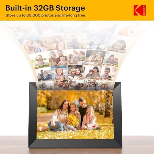 KODAK Digital Picture Frame WiFi 10.1 Inch HD IPS Touch Screen Electronic Picture Frame with 32 GB Memory, Automatic Picture Rotation, Share Photos or Videos Anywhere via App, Black - Image 4