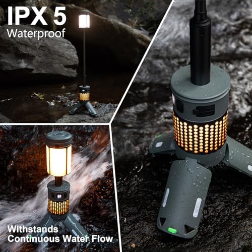 Telescopic Folding Camping Lantern with 12000mAh Battery, IPX5 Waterproof LED Light, Magnetic Base, Rechargeable Flashlight for Outdoor Adventure, Hiking, Emergency and Camping - Image 5