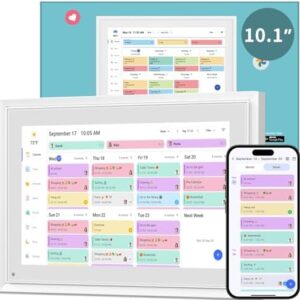 Smart Digital Calendar,10.1 inch Electronic Calendar Family Planner Chore Chart-HD Touchscreen Interactive Display for Family Schedules,Syncs with Google/iCloud,Wall Mount Included,Gifts for Women Men
