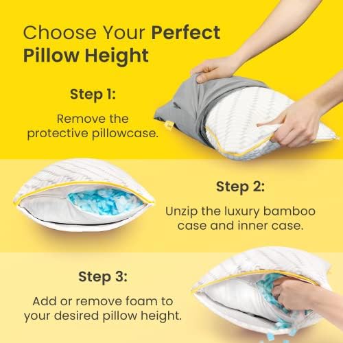 Cosi Home Travel Pillow with Cooling Bamboo Pillow Case 30 x 45 cm - Memory Foam Travel Pillow for Neck, Back & Lumbar Orthopedic Support - Temperature Regulating - With Waterproof Compact Carry Bag - Image 5