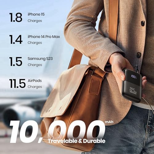 INIU Power Bank, Ultra Compact 10000mAh 22.5W Fast Charging Portable Charger, Flight-Safe Travel USB C External Phone Battery Pack with LED Display & Stand for Xiaomi iPhone 17 Samsung S26 Google etc - Image 10