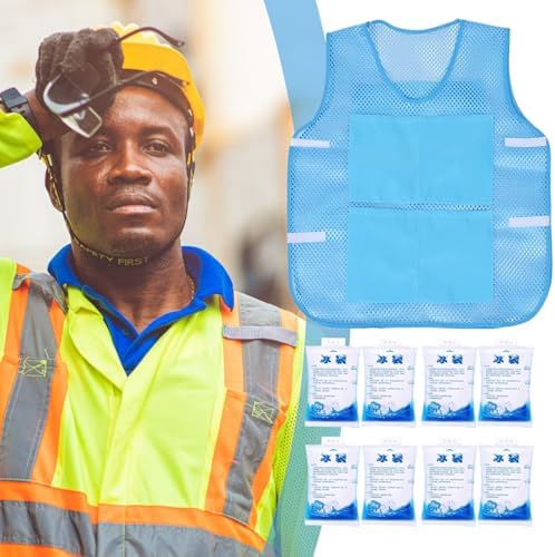 Cooling Vest,Body Cool Clothing with 8 Ice Packs - Wearable Personal Cooler Gadgets Cold Clothes for Summer Outdoor Sports Travel Work Dads Workers Outside - Image 2