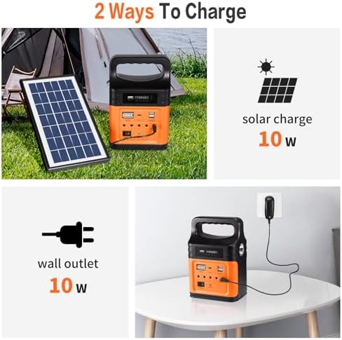 VCLPOWER 20000mAh DC Power Bank Station with Solar Panels,12V/9V Type-C Output Fast Charging Portable Power Station for Home Emergency Outdoor Camping Fishing - Image 4
