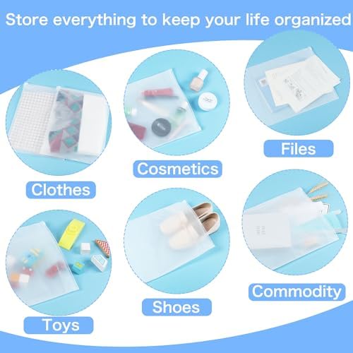 30Pcs Large ZipLock Bags for Clothes, 40x30cm Plastic Travel Bags, Reusable hospital bag organiser pouches, Waterproof Big Zip lock Bags for Clothes Shoes Cosmetics - Image 6