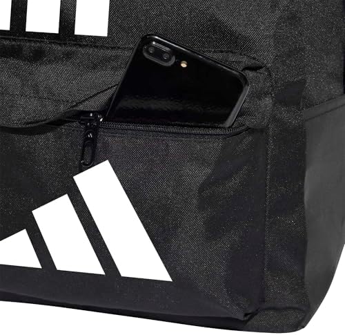 adidas Unisex Classic Three Stripes Back To School Backpack, Black/White, One Size - Image 11