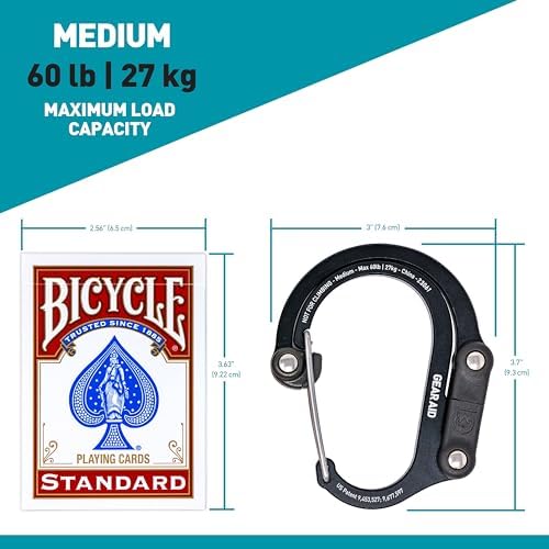 GEAR AID HEROCLIP Carabiner Gear Clip and Hook (Medium) for Camping, Backpack, Suitcases and Garage Organization - Image 2