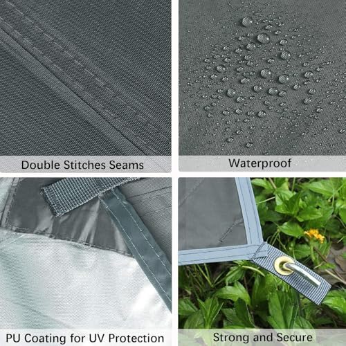 Unigear Tarp Rain Fly Tarp Waterproof Tent Cover Hiking Shelter Foldable Lightweight Waterproof for Camping and Protection Against Rain, Snow and Sun - Image 5