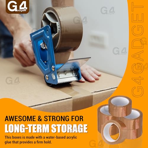 G4GADGET 6 x Strong Parcel Tape 48MM x 66m Brown Packing Tape for Moving Boxes, Packing boxes & Large Postal Bags – Strong Sticky Tape for Boxes - Image 6