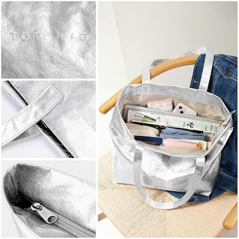 KALIDI Large Beach Bag for Women,Waterproof Tote Bag with Zipper Clear PVC Handbag for Travel Work Dating Shopping - Image 6