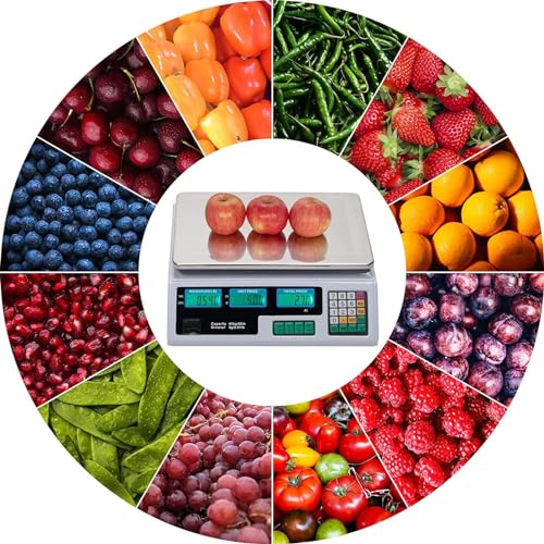 40kg Electronic Shop Digital Scale, Kitchen Digital Baking Scales, with LCD Dual Screen Display, Accuracy Adjustable, for Food, Meat, Deli, Fruit Market - Image 8