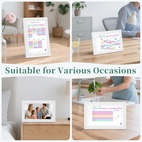 Smart Digital Calendar,10.1 inch Electronic Calendar Family Planner Chore Chart-HD Touchscreen Interactive Display for Family Schedules,Syncs with Google/iCloud,Wall Mount Included,Gifts for Women Men - Image 8