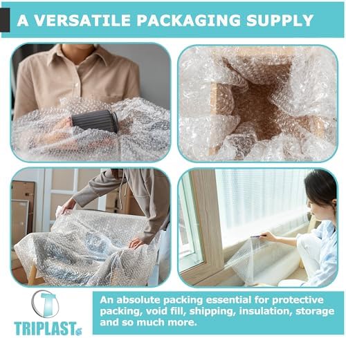 Triplast Bubble Wrap Roll (Pick Any Size: 500mm x 60m) – Strong & Durable Air Bubbles Cushioning for Fragile Items – Packaging Essential for Moving House, Shipping Parcels & Packing Storage Boxes - Image 5