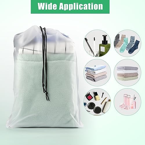 20pcs Transparent Travel Shoe Bags for Packing in Suitcase, Large 15.7x11.8 Inch Shoes Storage Packing Pouch Organizers Drawstring Shoe Bag for Storage Moving House for Men Women - Image 6